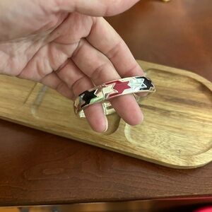 Silver Bracelet with Star Accents